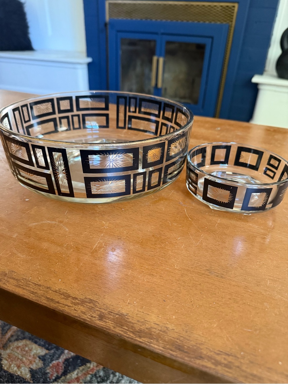 Vintage Mid-Century Modern Atomic Sunburst Chip and Dip Set -
